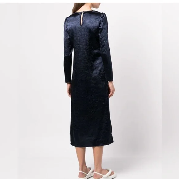 Baum und Pferdgarten | Aneto Crinkle Satin Cutout Long Sleeve Dress | Size 10 - Picture 11 of 12